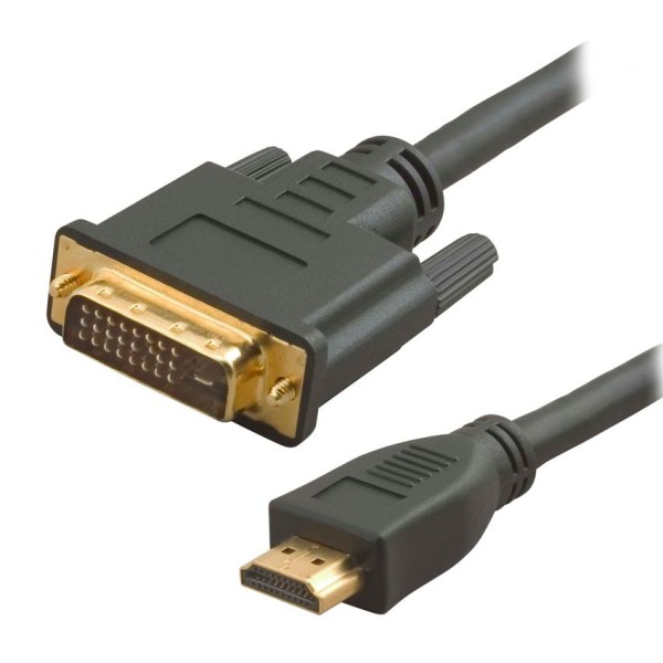 Καλώδιο HDMI 19pin male / DVI 24+1 male 1,5m