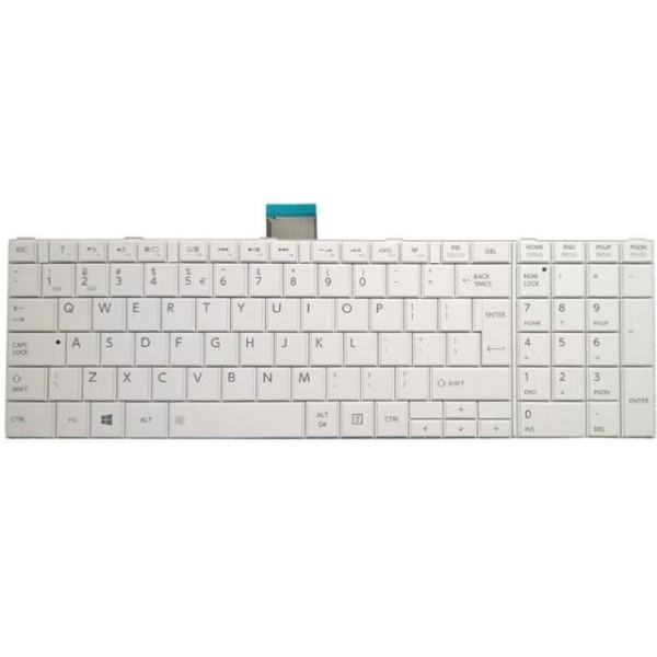 Πληκτρολόγιο για Laptop Toshiba Satellite C850 US WHITE