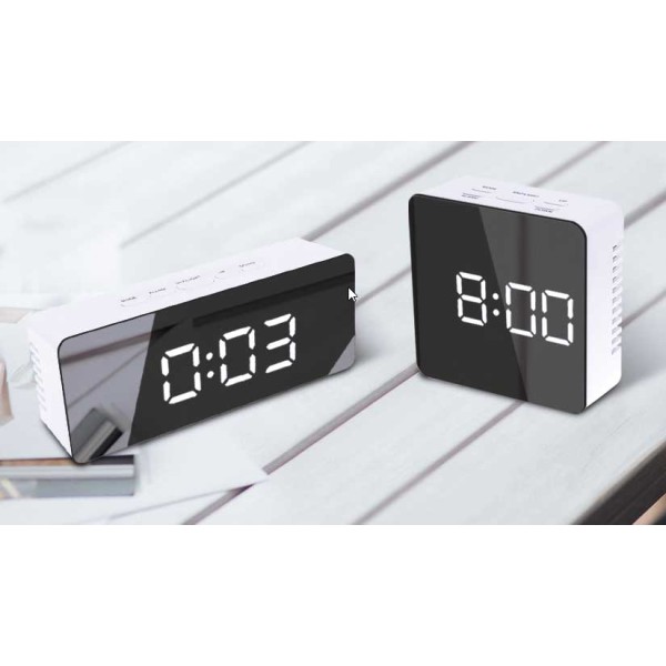 Ψηφιακό Ρολόι καθρέφτης (θερμοκρασία – Ξυπνητήρι) Μπαταρίας ή USB