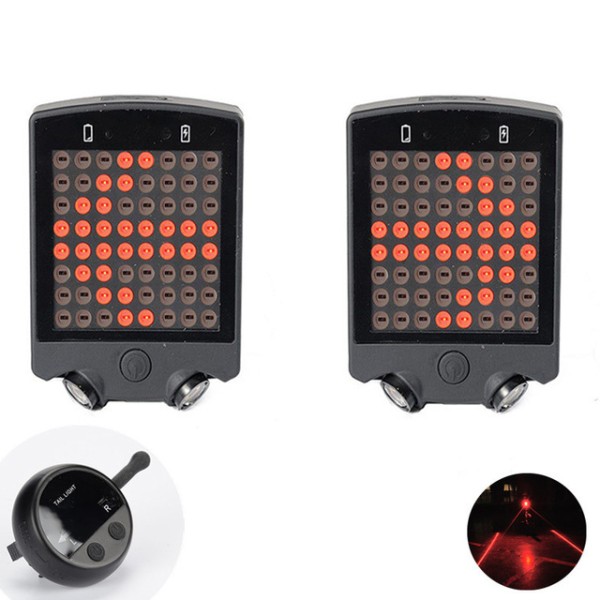 Πίσω φως ποδηλάτου με ένδειξη στροφής laser