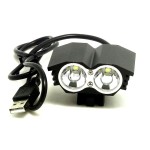 LED Εμπρός Φως Ποδηλάτου Τ6 USB X2