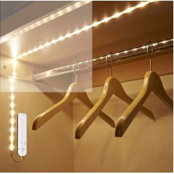 Led φως 2 μέτρα ταινία με ανιχνευτή κίνησης αυτόνομο με μπαταρίες LED (για ντουλάπα, σκάλες, ντουλάπια  κ.α.)