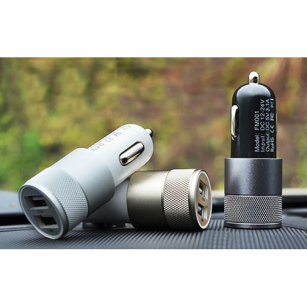 Ταχυφορτιστής αυτοκινήτου με διπλή έξοδο USB 2.1A