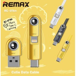 Καλώδιο Φόρτισης Δεδομένων Remax Cutie 3 σε 1 Lightning Type C Micro USB