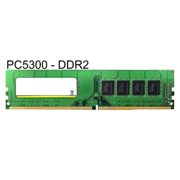 MAJOR μεταχ. RAM U-Dimm μνήμη (Desktop) DDR2, 1GB PC5300