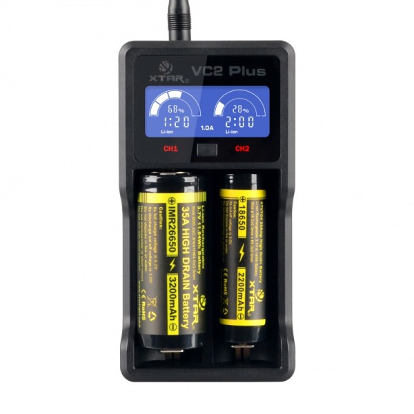 Φορτιστής  μπαταριών VC2 Plus με USB καλώδιο XTAR