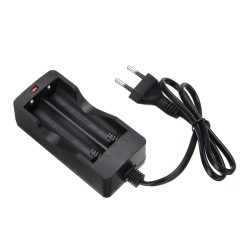 Διπλός φορτιστής πρίζας για μπαταρίες 18650