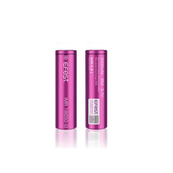 Επαναφορτιζόμενη Μπαταρία 18650 3000mAh 35A Efest Επαναφορτιζόμενη Μπαταρία 18650 3000mAh 35A Efest
